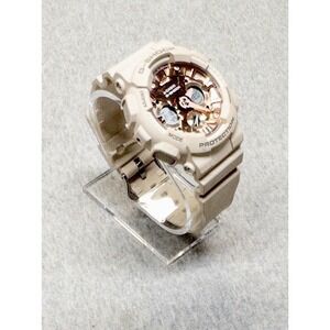 Casio G SHOCK GMA S120MF 4ACR Pink Womens Watch Rose Gold Dial 43mm New Battery